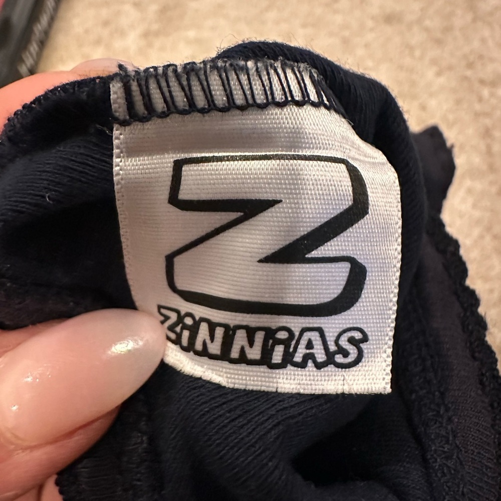 *Vintage* Denny’s!  Zinnias Navy Blue Dress - Picture 10 of 11